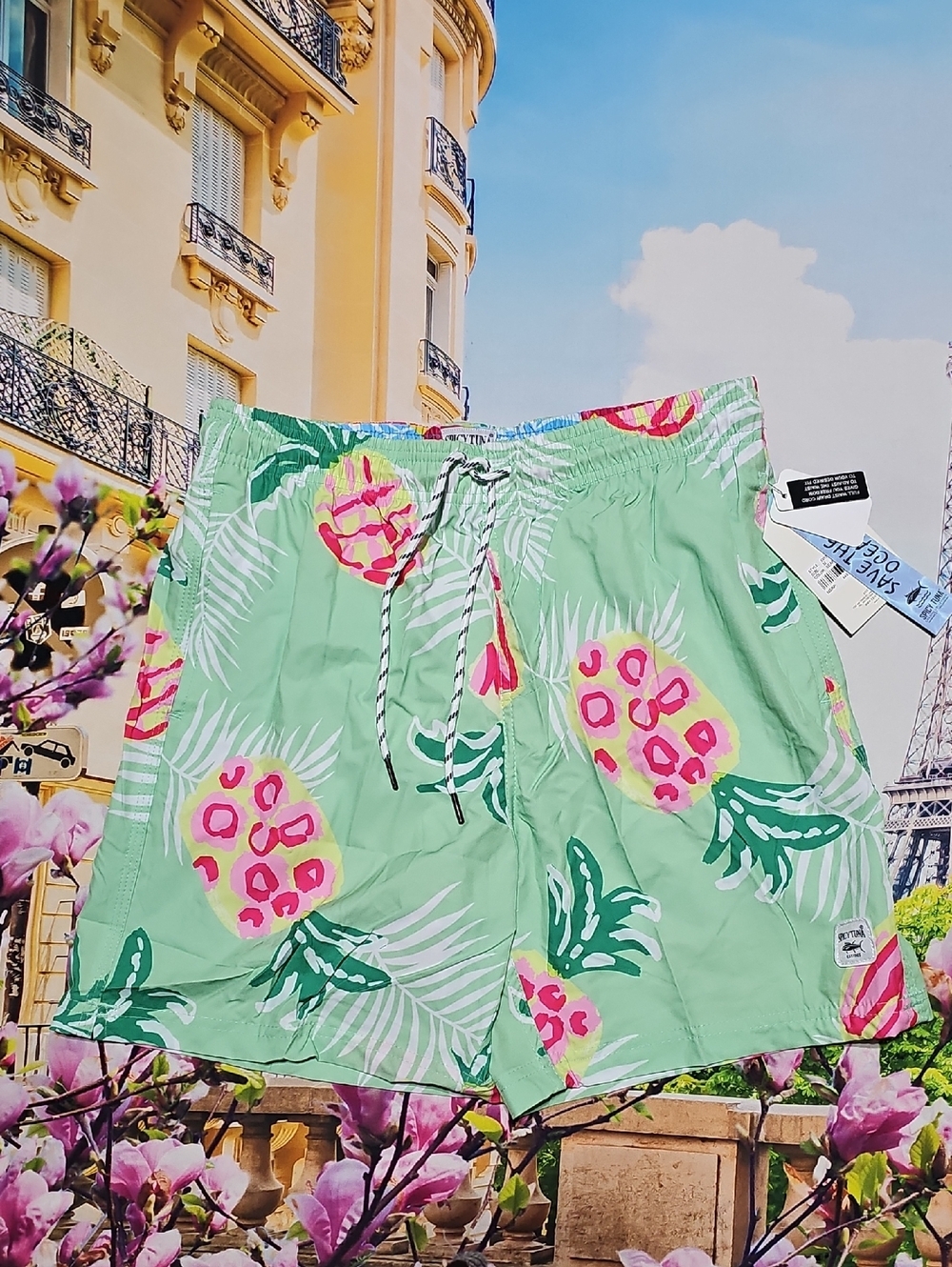 Spicy Tuna Tropical Print Shorts Size Medium New